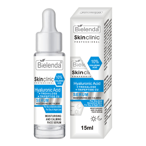 Bielenda Skin Clinic Hyaluronic Acid 10% Face Serum – Moisturizing & Calming (15ml)