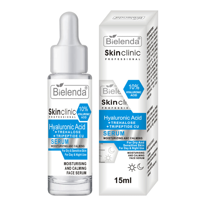 Bielenda Skin Clinic Hyaluronic Acid 10% Face Serum – Moisturizing & Calming (15ml)