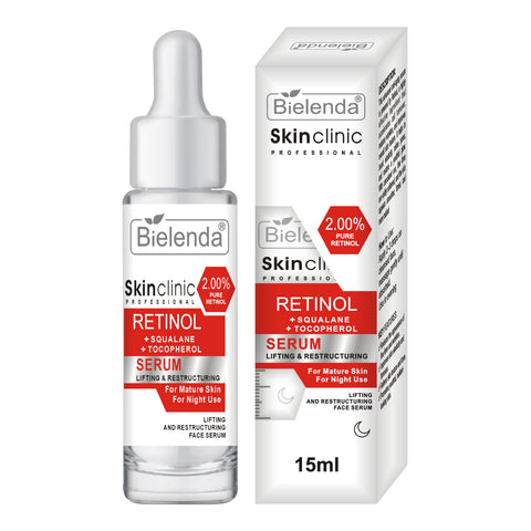 Bielenda Skin Clinic Retinol 2% Face Serum – Lifting & Restructuring Night Care (15ml)