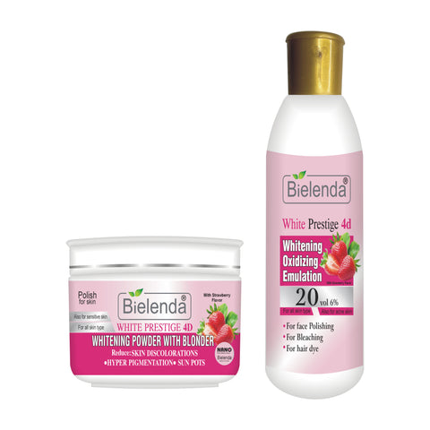 Bielenda White Prestige 4D Whitening Powder with Blonder & Oxidizing Emulsion